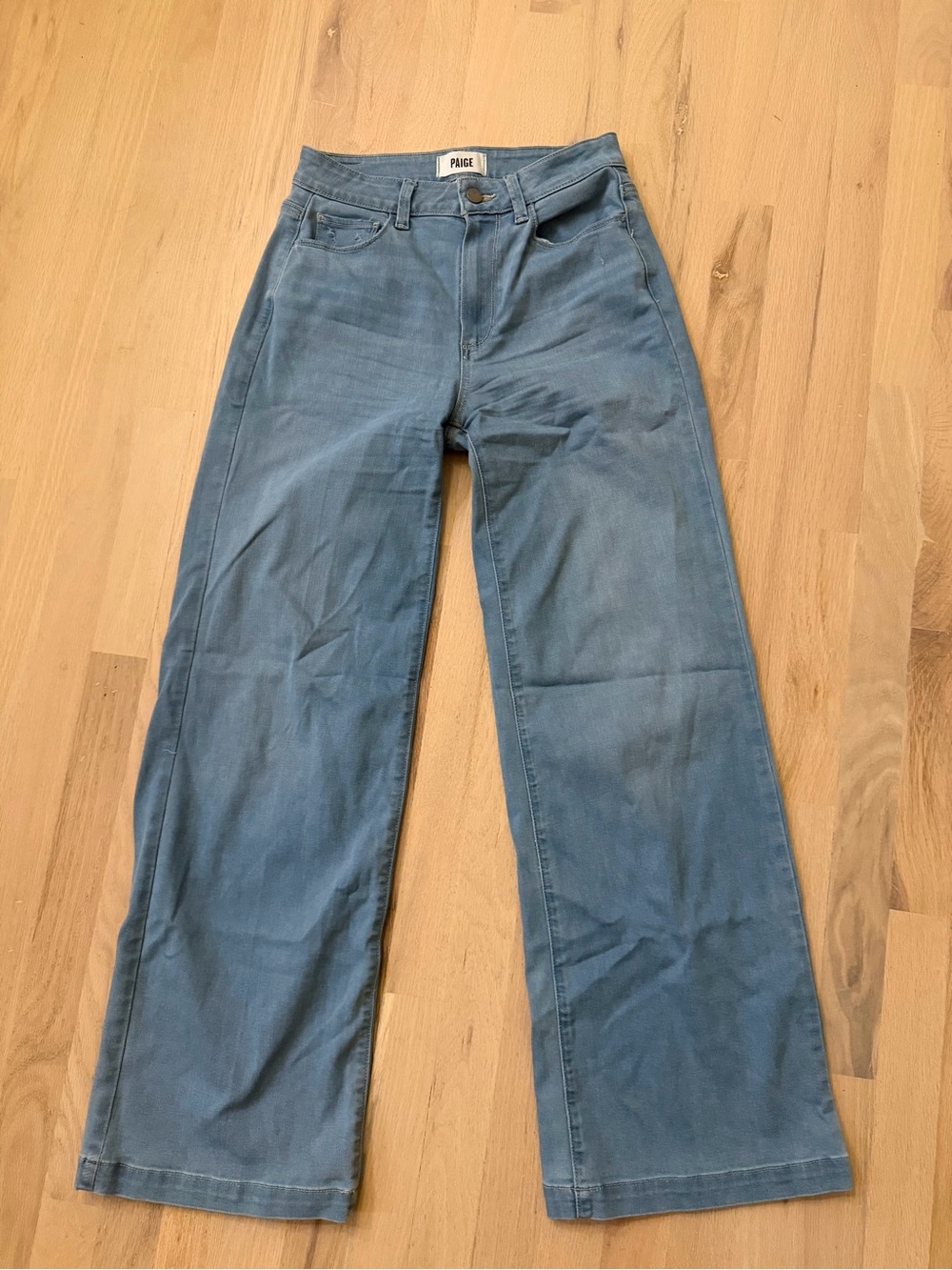 PAIGE Wide-Leg High-Rise Jeans in Faded Blue